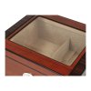 Humidor na doutníky červenohnědý prosklený 25D, 26x22x12cm