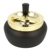 Cigaretový popelník kovový otočný Black/gold, 13cm