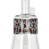 Skleněný bong s perkolací Landing Black/Red, 23cm