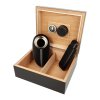 Humidor na doutníky SET 25D, černý, 26x22x11cm