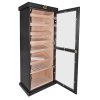 Humidor na doutníky skříňový Toul black, 178x68x44cm