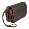 Pouzdro na 2 dýmky Crocco, hnědá kůže