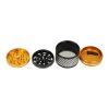 Drtič tabáku kovový Black&Gold ,4.dílný, gold/black, 60mm