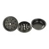 Drtič tabáku kovový Gyro Black, 3.dílný, 63mm