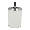Cigaretový popelník kovový otočný Diamant bílý, 11cm