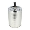 Cigaretový popelník kovový otočný Biggy stříbrný, 11cm