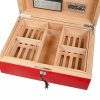 Humidor na doutníky Siglo červený, 41x31x14cm