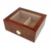 Humidor na doutníky hnědý prosklený 25D, 26x22x10,5cm