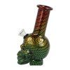 Skleněný bong Skull Rainbow, 15 cm