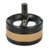 Cigaretový popelník kovový otočný Carbon/Brown, 9cm