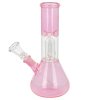 Skleněný bong s perkolací Super Heroes Transparent Růžový, 22cm