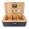 Humidor na doutníky Colibri Rally Black/Blue, 40x25x16cm
