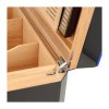 Humidor na doutníky Colibri Rally Black/Blue, 40x25x16cm
