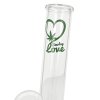 Skleněný bong transparent Love, 17cm