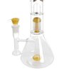 Skleněný bong s perkolací Grace Glass Beaker Yellow, 36cm