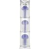 Skleněný bong s perkolací Grace Glass Golden LE Blue, 48cm