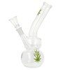 Skleněný bong Basic Green Leaf, 22 cm