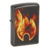 Zapalovač Zippo Flame&Black, lesklý