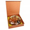 Doutníkový popelník křišťál Octagon zlatý 17,5cm, 4D