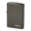 Zapalovač Zippo Ebony Logo, lesklý