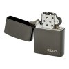 Zapalovač Zippo Ebony Logo, lesklý