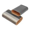 Pouzdro na 3 doutníky Angelo Tweener Wood/Leather Stripes, 140mm