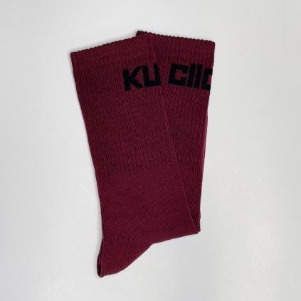 SOCKS burgundy x black