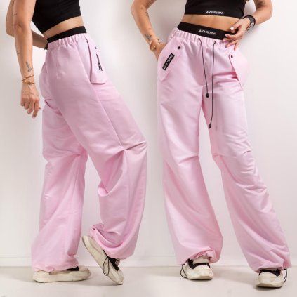 pants parachute pink
