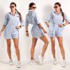 BLUE STRIPE SHORT OVERAL