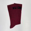SOCKS burgundy x black