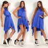 SATIN DIY DRESS blue