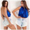 SATIN DIY BALLOON TOP blue