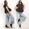 PUFF SHORTSLEEVE TOP black