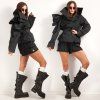 RUFFLE SLEEVE JACKET black