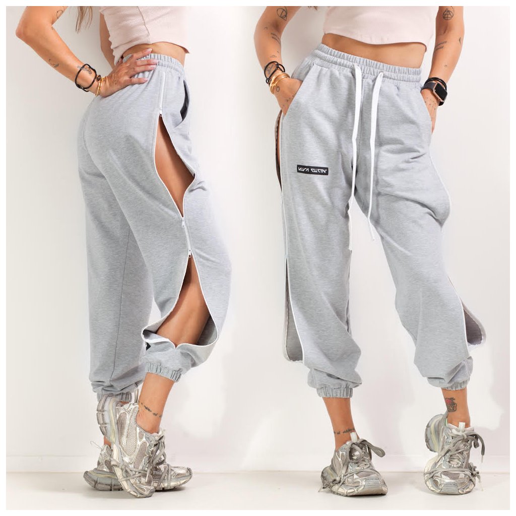 grey ZIP SWEATPANTS - KURA collection