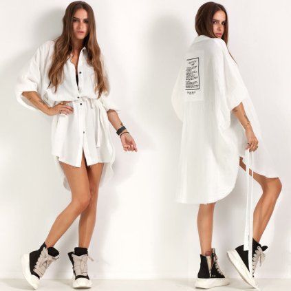 gaza caftan white