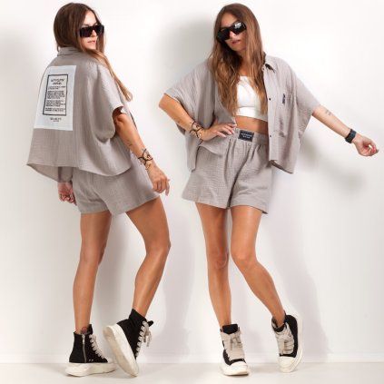 nude crop caftan