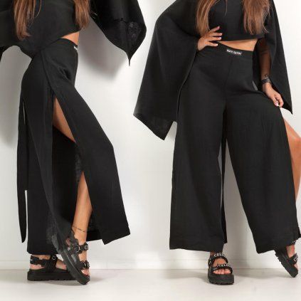 WRAP PANTS black