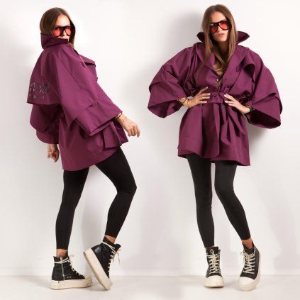 KIMONO RAINCOAT BORDEAU