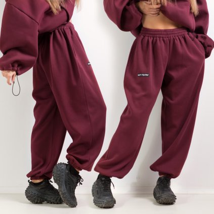 oversize sweatpants burgundy