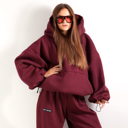 oversize hoodie burgundy