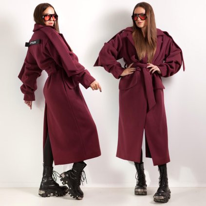 LONG COAT BURGUNDY