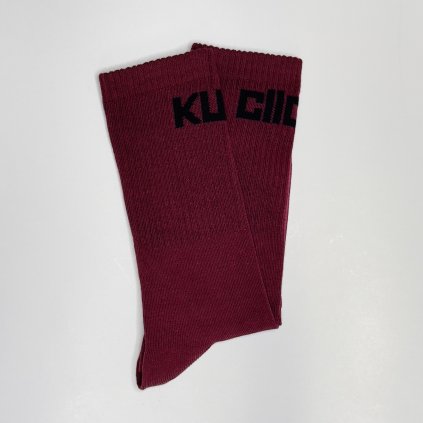 SOCKS burgundy x black