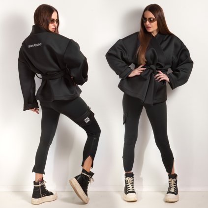 NEOPREN SHORT KIMONO black