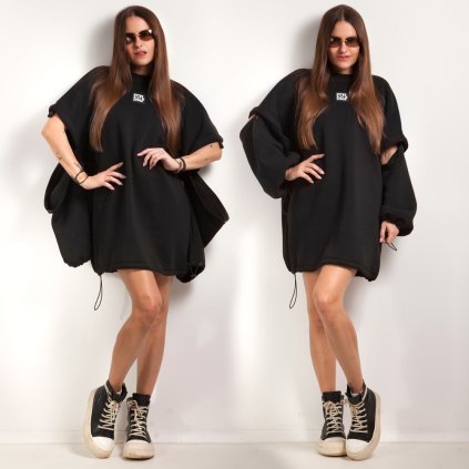 OPEN SLEEVES DRESS black