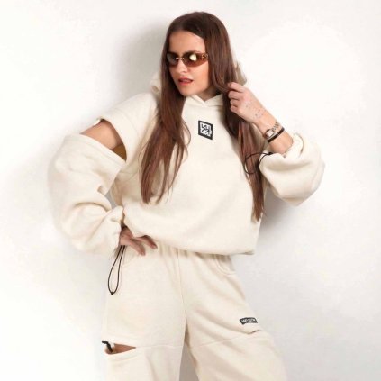 OPEN SLEEVES HOODIE off white