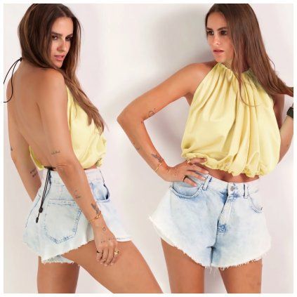SATIN DIY BALLOON TOP yellow