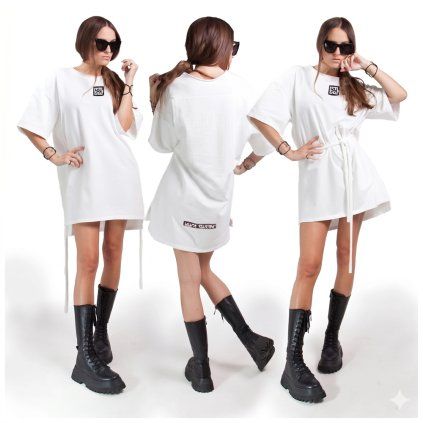 TEE DRESS white