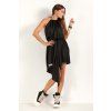 silk dress black short 02