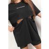 black front zip tee